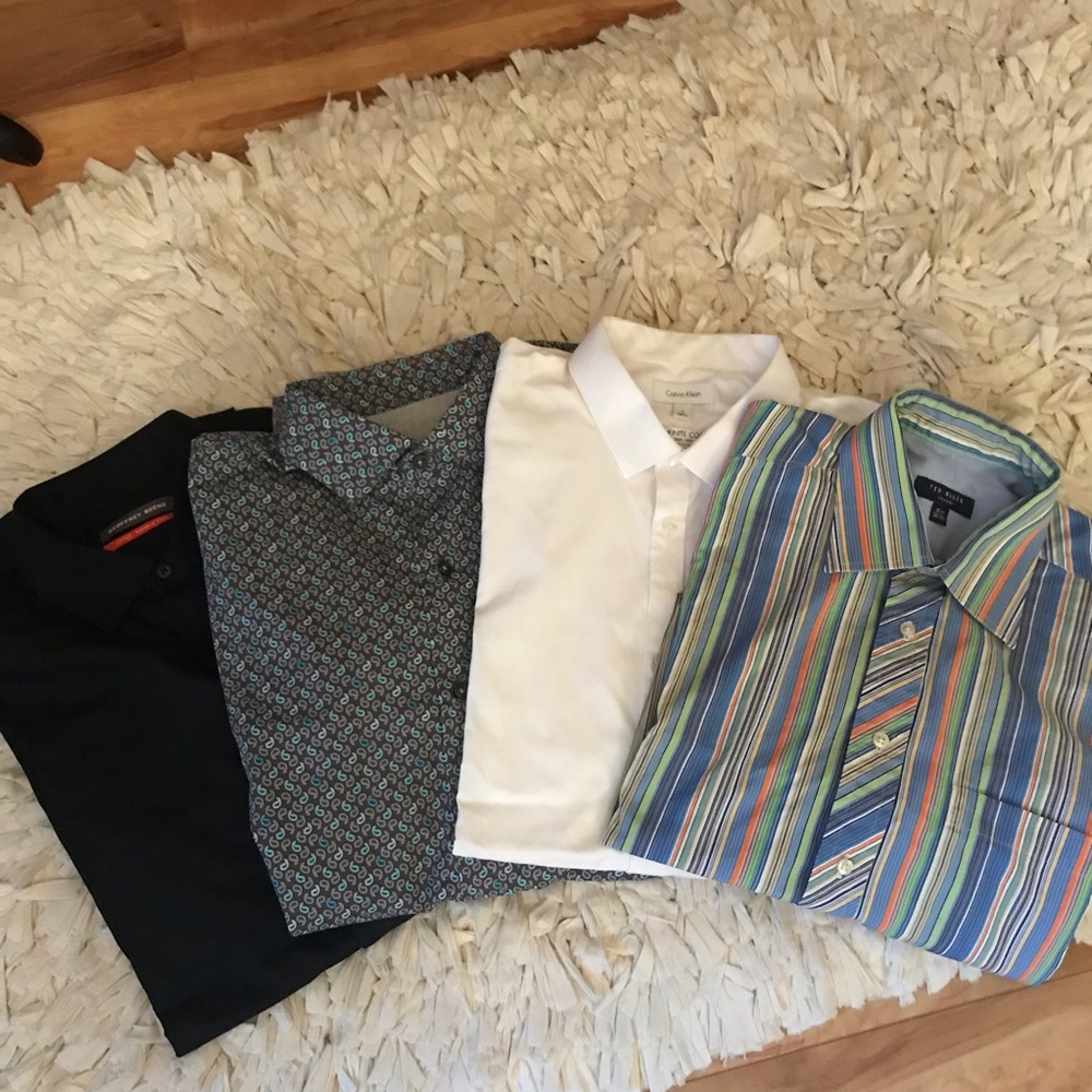 Ted Baker Calvin Klein 4 dress shirt bundle
